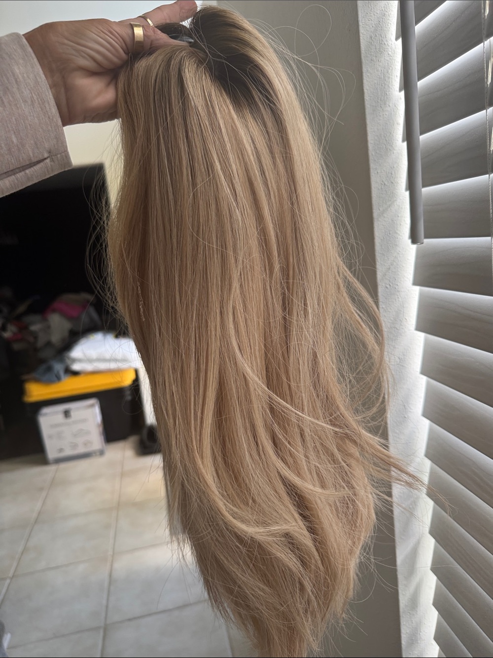 Madison Hair Topper 22" 9"x9" Silk Top Blonde Rooted High-End Topper **NEW PICS* - Picture 8 of 14